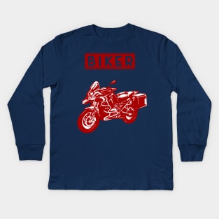 Biker - Motorcycle Kids Long Sleeve T-Shirt